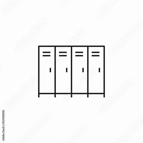 row of lockers icon sign vector