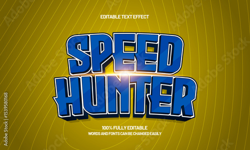 speed hunter editable text effect with a team and sport text style