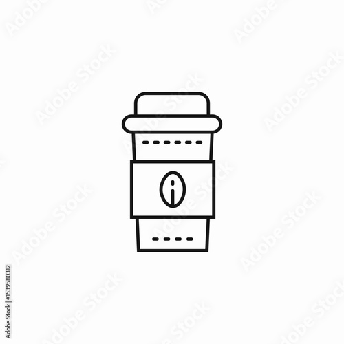 takeaway coffee cup icon sign vector