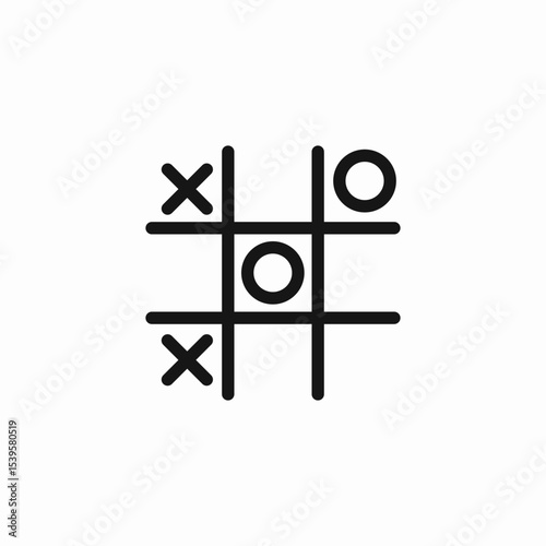 tic tac toe game icon sign vector