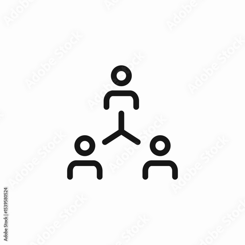 three people organization icon sign vector