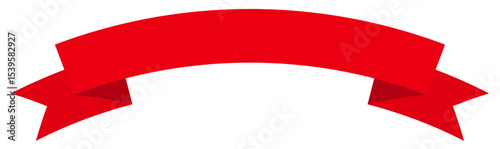 Red Arc Ribbon Frame Illustration