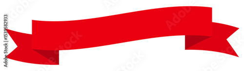 Red Waving Ribbon Frame Like a Flag