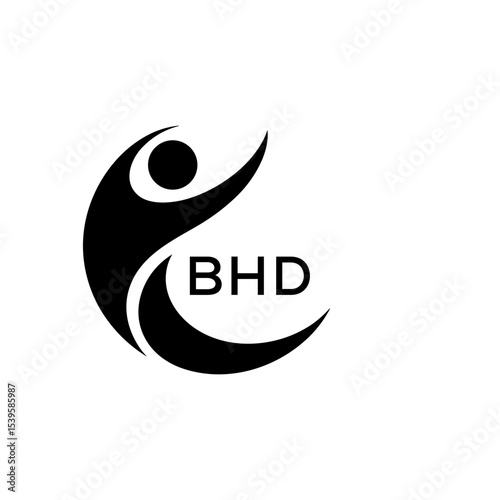 Initial BHD Letter Linked Logo for business and company identity. Modern BHD Letter Logo Vector Template with modern trendy golden logo.
