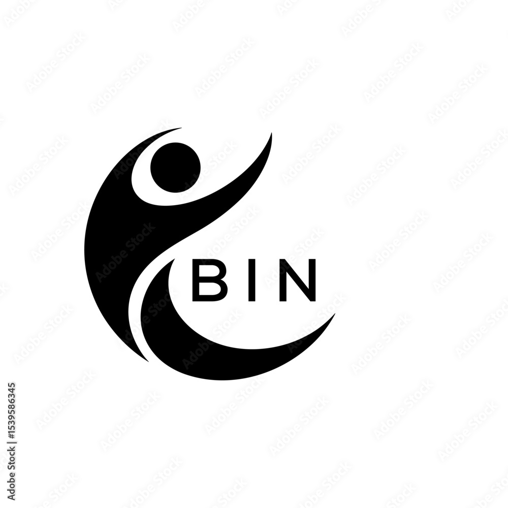 Obraz premium Initial BIN Letter Linked Logo for business and company identity. Modern BIN Letter Logo Vector Template with modern trendy golden logo. 
