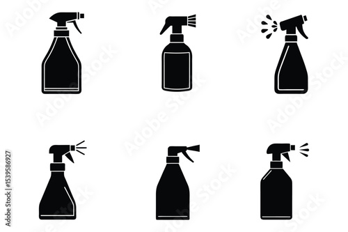 Versatile Spray Bottle Icons Cleaning, Gardening, and More