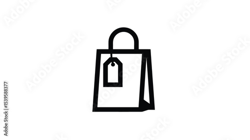 Shopping Bag Icon: Retail, E-commerce, and Sales Graphic