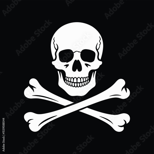 Skull and crossbones vector