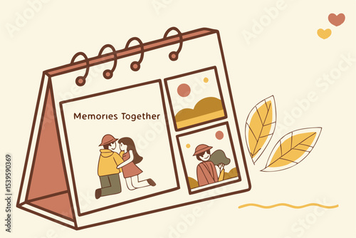 Personalized monthly calendar illustration design