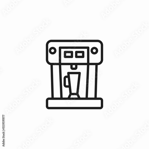 automatic coffee machine icon sign vector