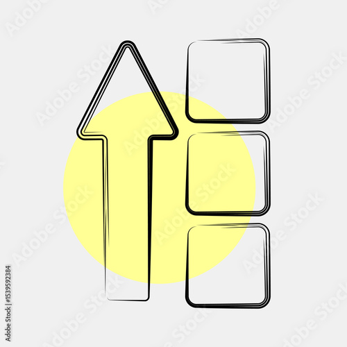 Icon block height. Crypto currency elements. Icon in color spot style.