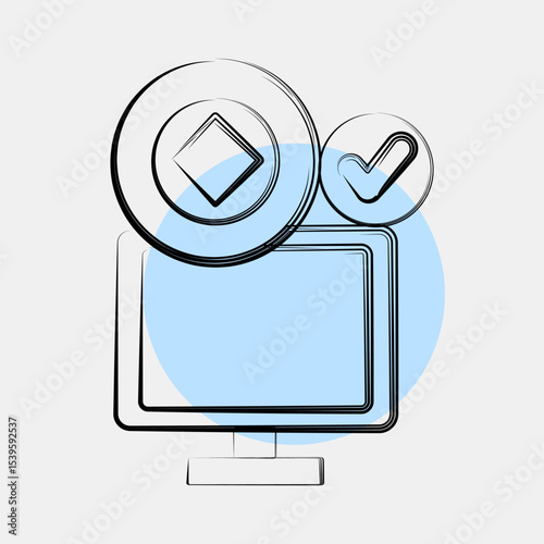 Icon crypto accepted. Crypto currency elements. Icon in color spot style.
