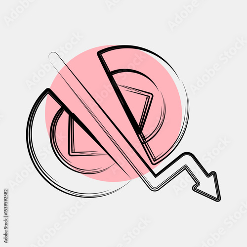 Icon crypto halving. Crypto currency elements. Icon in color spot style.