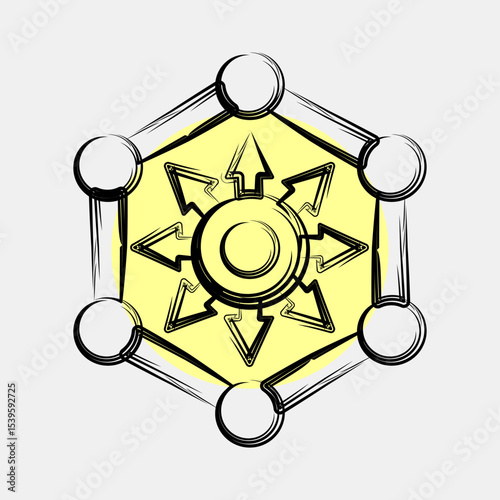 Icon defi. Crypto currency elements. Icon in color spot style.