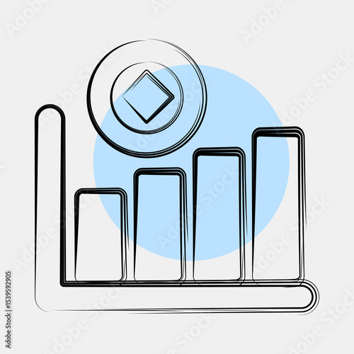Icon hash rate. Crypto currency elements. Icon in color spot style.