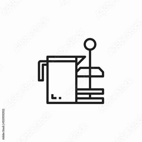 coffee press maker icon sign vector