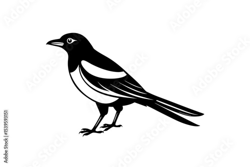 Magpie design vector