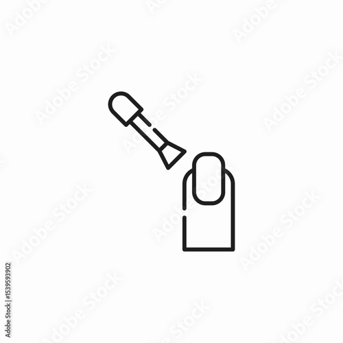 nail polish application icon sign vector