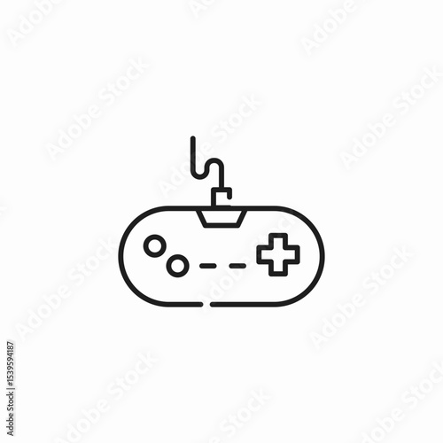 retro game controller icon sign vector