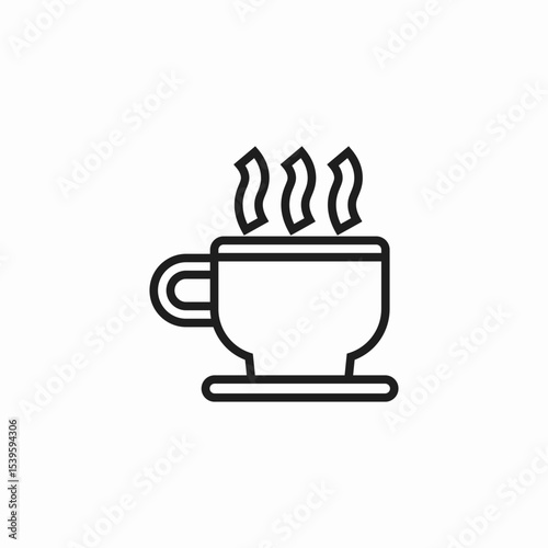 steaming coffee cup icon sign vector