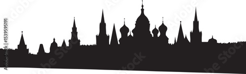 Moscow city silhouette