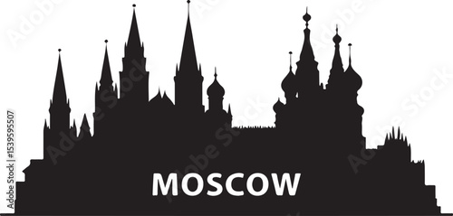 Moscow city silhouette