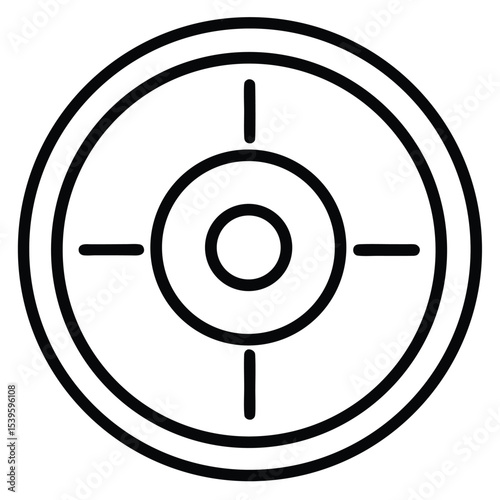 focus-mode icon black vector illustration on transparent background