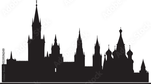 Moscow city silhouette