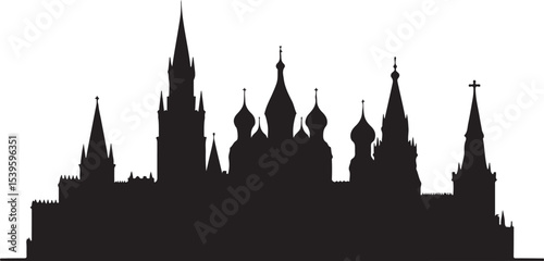 Moscow city silhouette