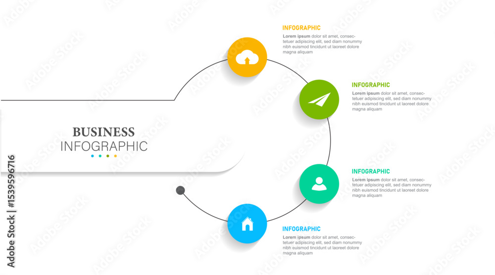 Naklejka premium Network Connection Infographic