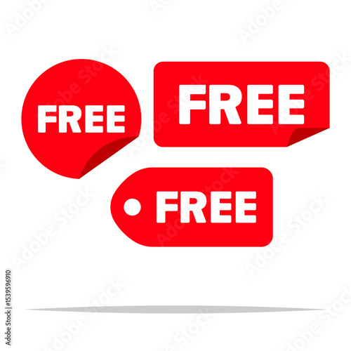 Free label tag vector isolated illustration