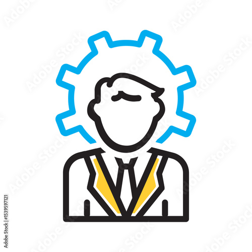 Vector multi color icon for Manager