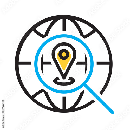 Vector multi color icon for Sourcing