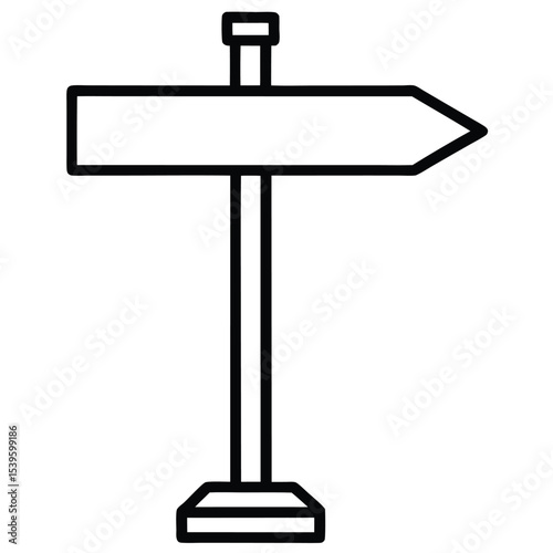 street-signpost icon black vector illustration on transparent background