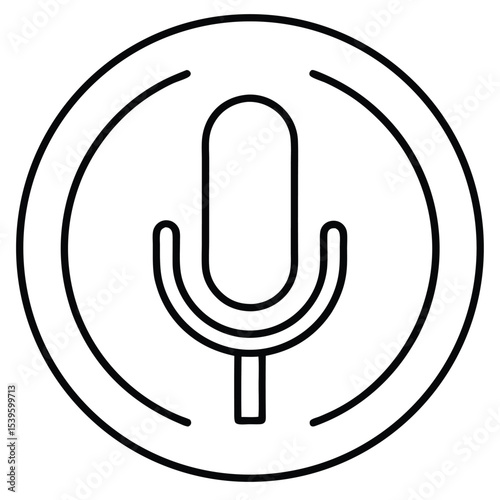 voice-interface icon black vector illustration on transparent background