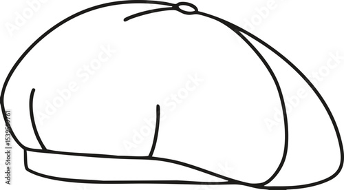 Beret line drawing for coloring