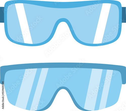 sunglasses vector on blue background