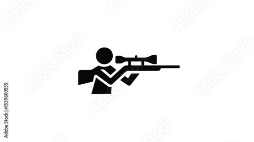 Sniper Icon: Precision Rifleman Silhouette