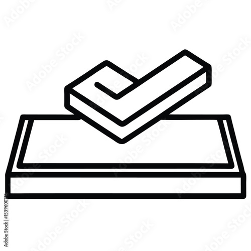 check-in icon black vector illustration on transparent background