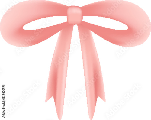 Illustration of Pink Bow Decoration