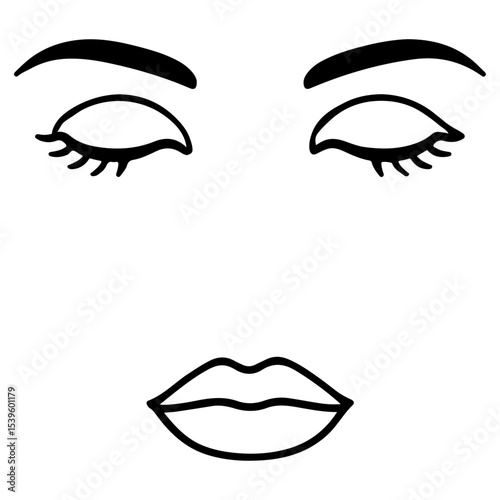 vector illustration of a female lips