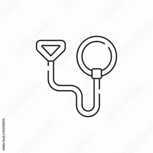 pet leash icon sign vector