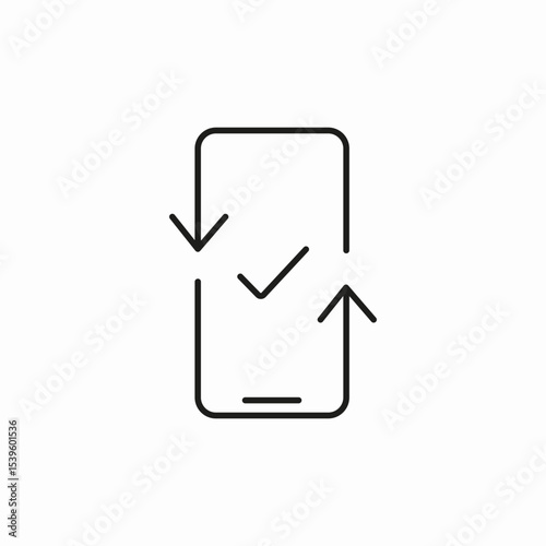 phone data sync icon sign vector