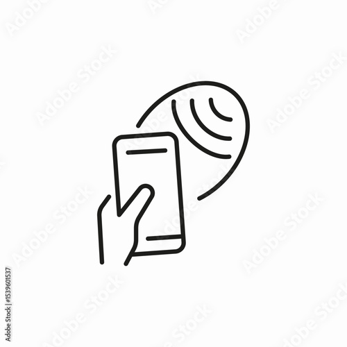 phone contactless payment icon sign vector