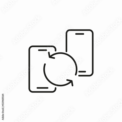phone data transfer icon sign vector