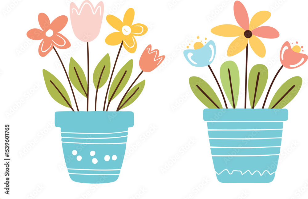 Flower Pot vector Illustration Flower Pot vector Illustration