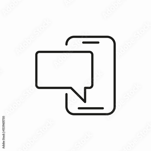 phone with chat icon sign vector