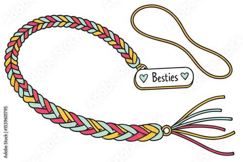 Colorful braided friendship bracelet design