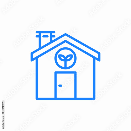 sustainable home icon sign vector