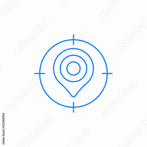 target location icon sign vector